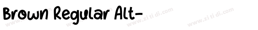 Brown Regular Alt字体转换